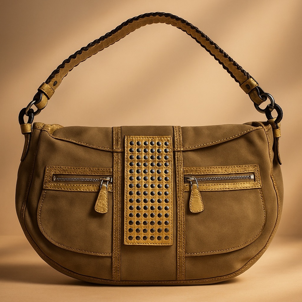 Boho chic suede bag one of a kind